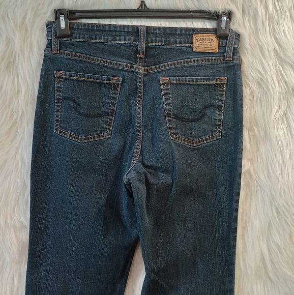 Levi Strauss Signature At waist Blue Denim Bootcut Jean's Size 8 Misses - Picture 1 of 12